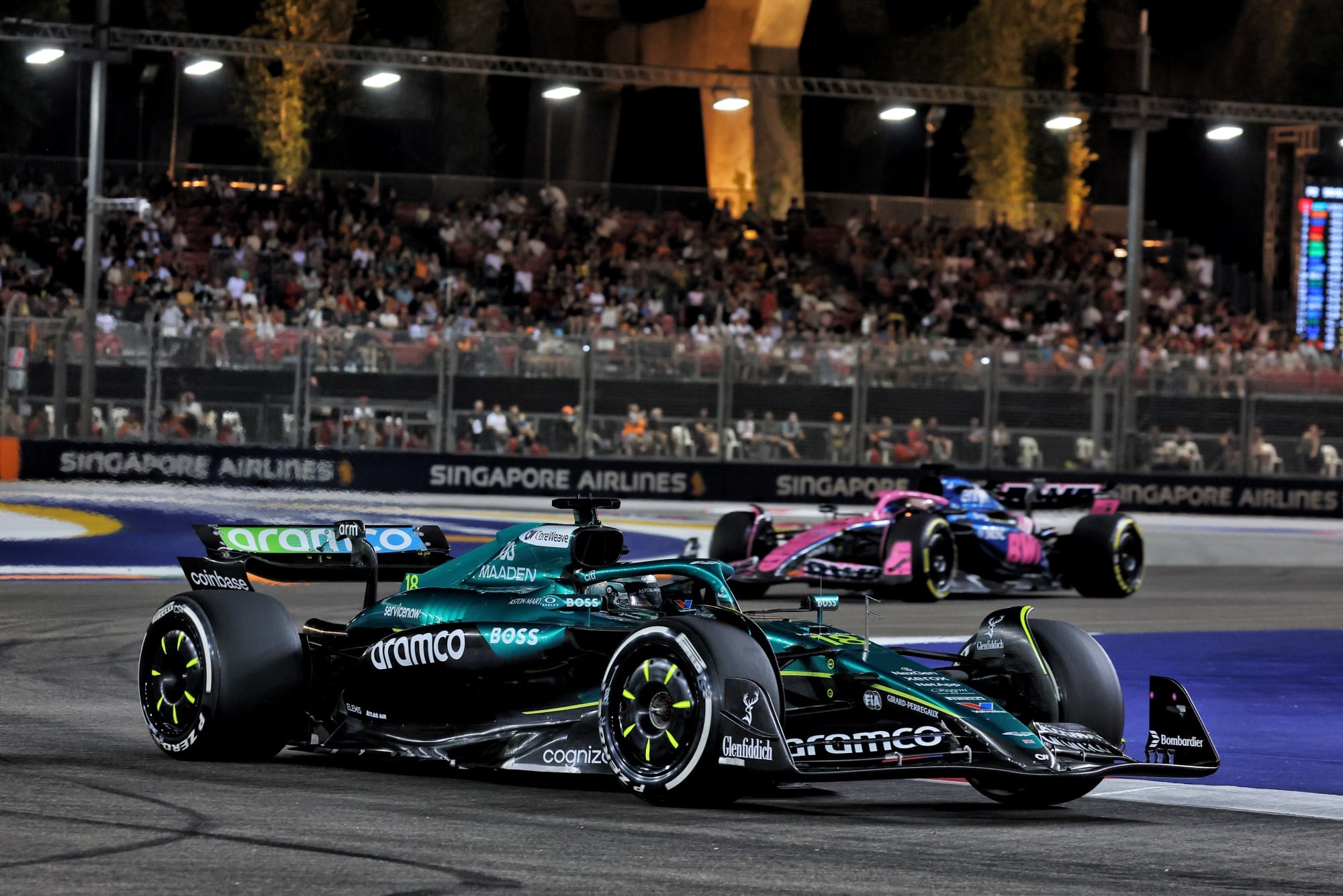 F1: As imagens dos primeiros treinos do GP de Singapura Lance Stroll (CDN) Aston Martin F1 Team AMR25.