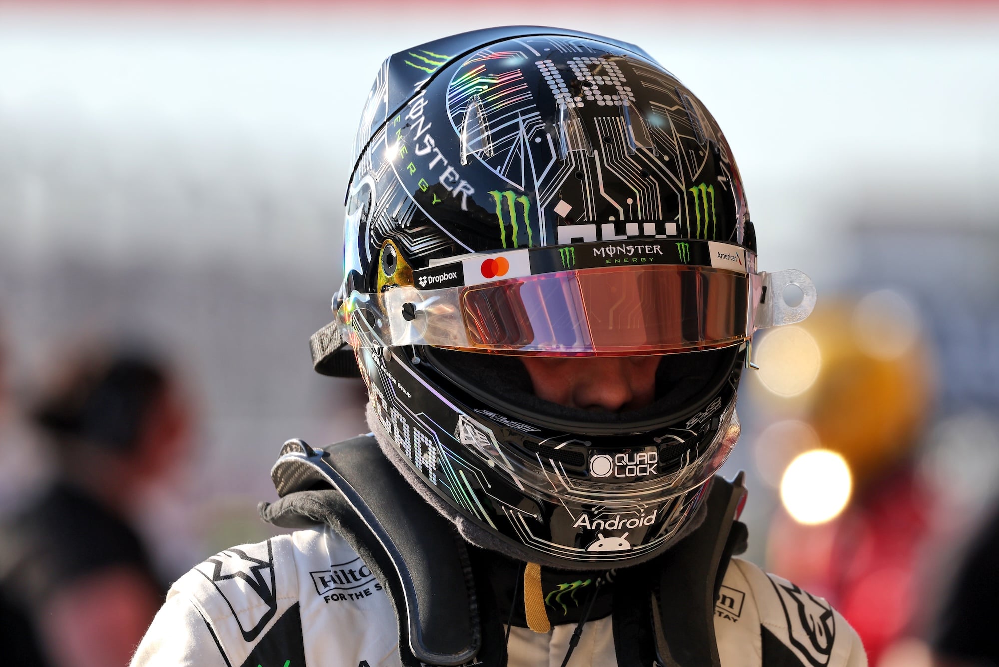 F1: Confira as imagens do primeiro dia do GP dos Estados Unidos Oscar Piastri (AUS) McLaren in Sprint qualifying parc ferme.