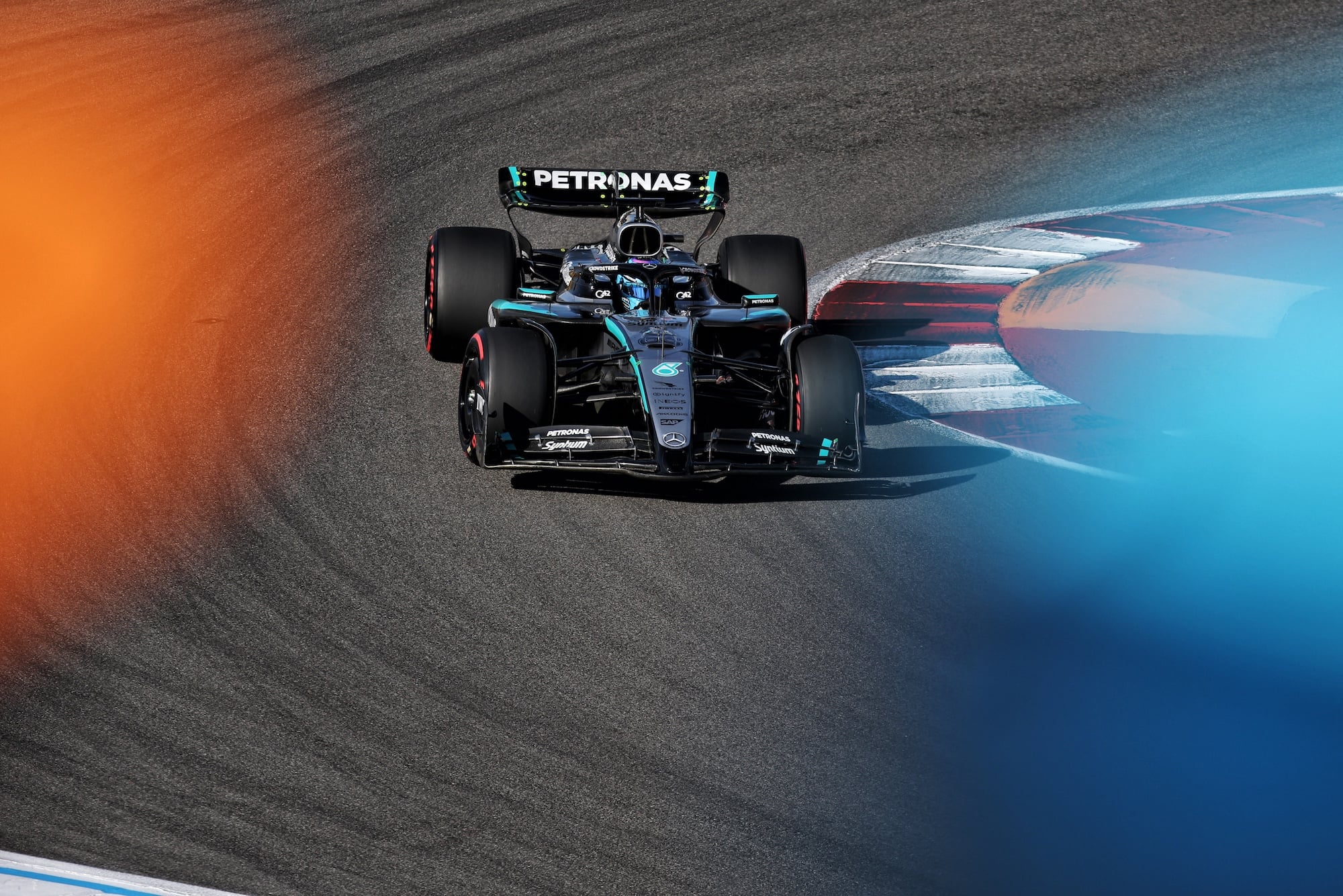 F1: Confira as imagens deste sábado do GP dos Estados Unidos 2025 George Russell (GBR) Mercedes AMG F1 W16.