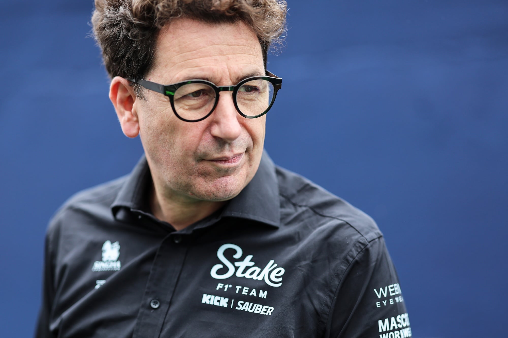 SAO PAULO, BRAZIL - NOVEMBER 08: Mattia Binotto, COO and CTO of Stake F1 Team Kick Sauber looks on prior to the Sprint ahead of the F1 Grand Prix of Brazil at Autodromo Jose Carlos Pace on November 08, 2025 in Sao Paulo, Brazil. (Photo by Andy Hone/LAT Images)