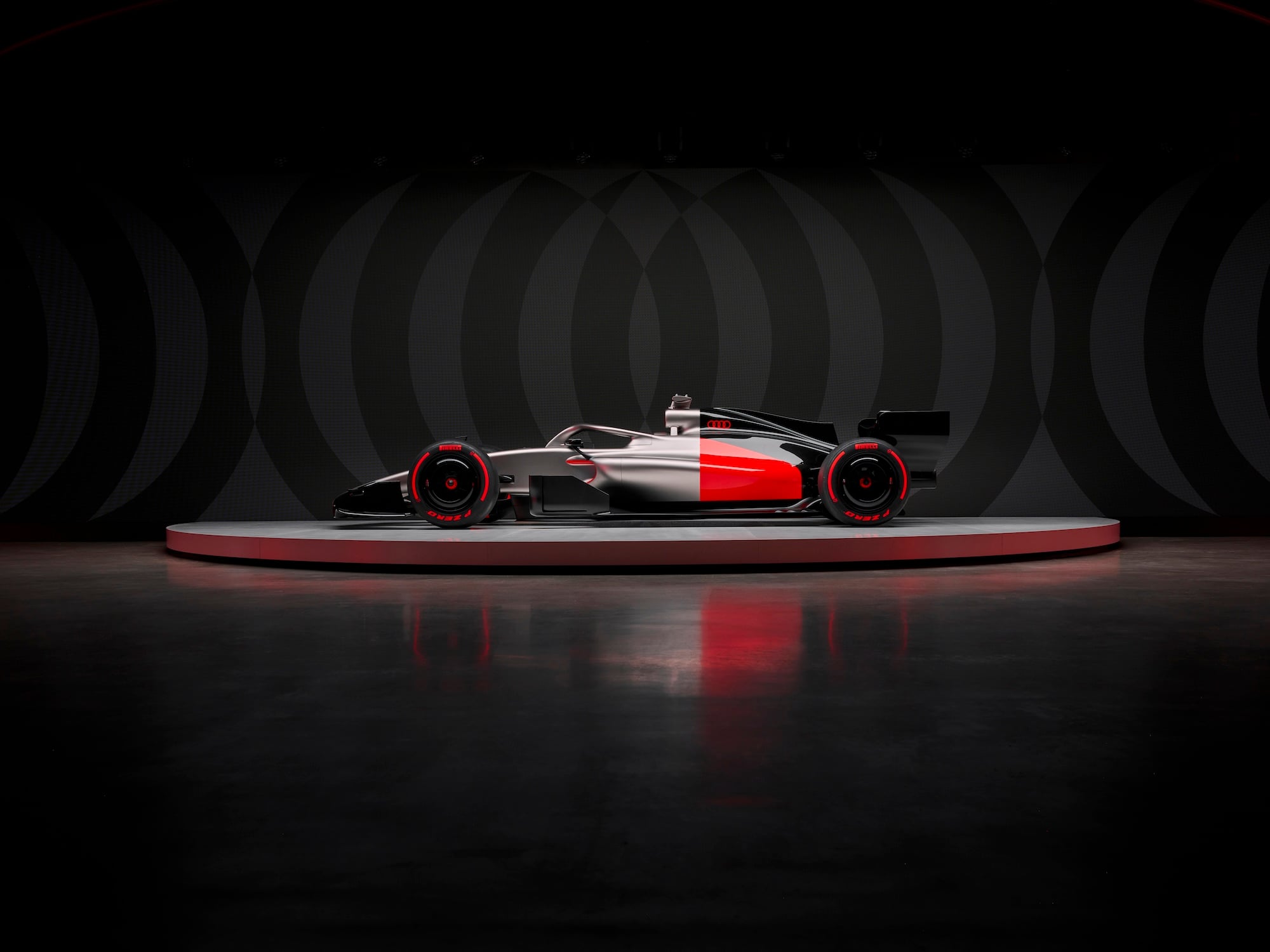 The Audi R26 Concept previews the brand’s identity in the pinnacle of motorsport. Impressions from the reveal event “Audi One” in Munich, November 12, 2025.