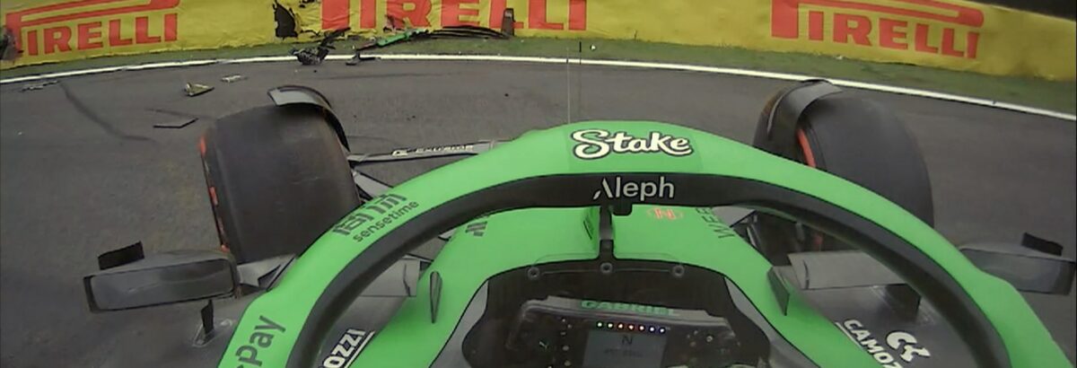 F1: Bortoleto sofre acidente em disputa de posição com Stroll e abandona GP de São Paulo