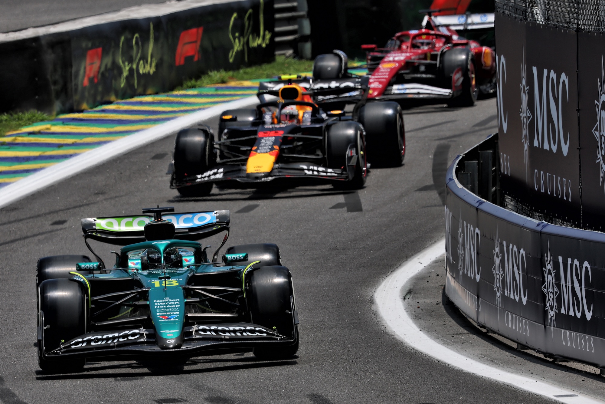 F1: As imagens do primeiro dia de atividades do GP de São Paulo Lance Stroll (CDN) Aston Martin F1 Team AMR25.