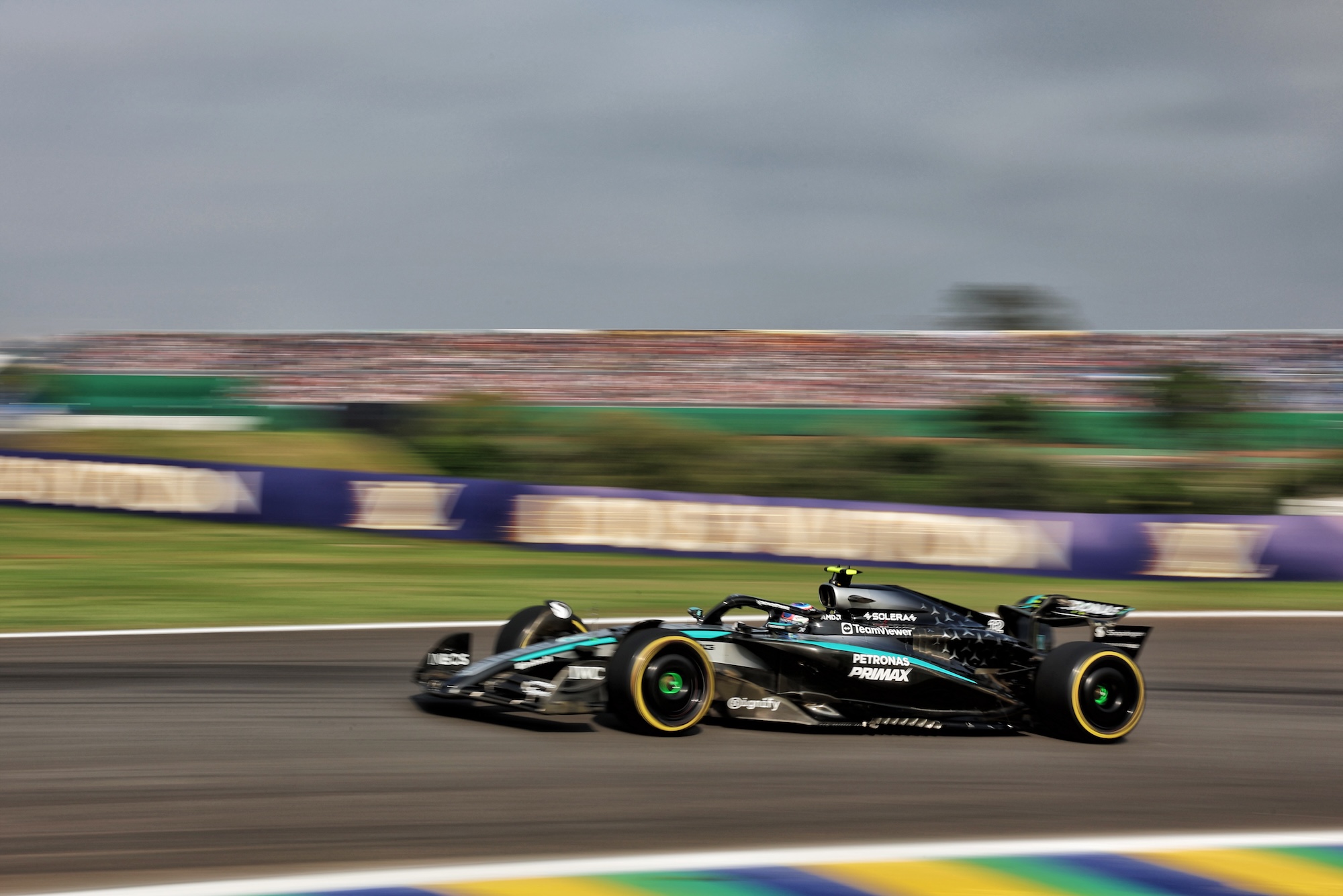 F1: As imagens do primeiro dia de atividades do GP de São Paulo Andrea Kimi Antonelli (ITA) Mercedes AMG F1 W16.