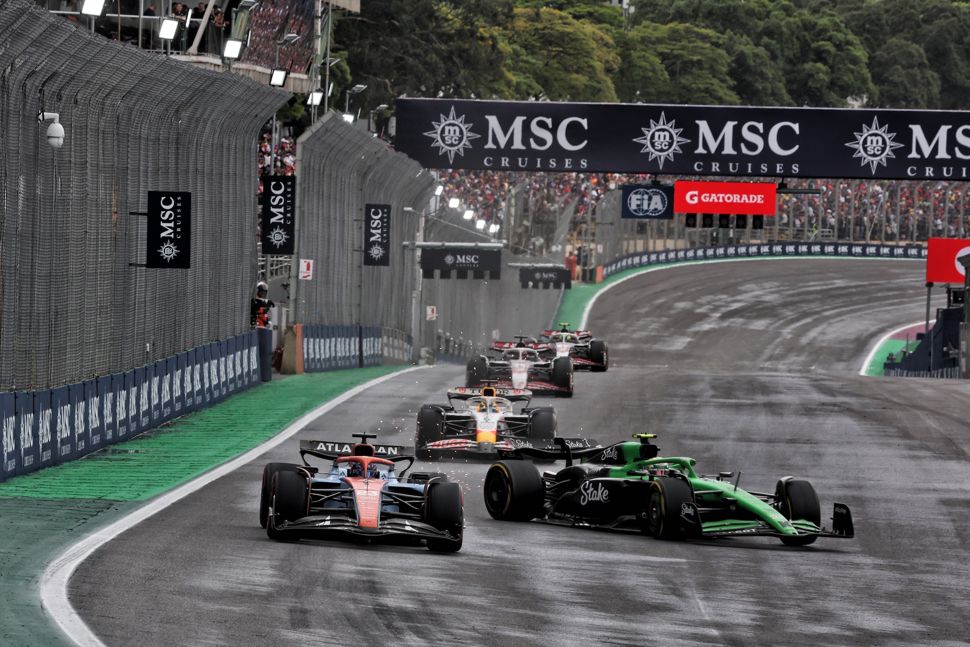 Gabriel Bortoleto (BRA) Sauber C45 crashed out of the race.