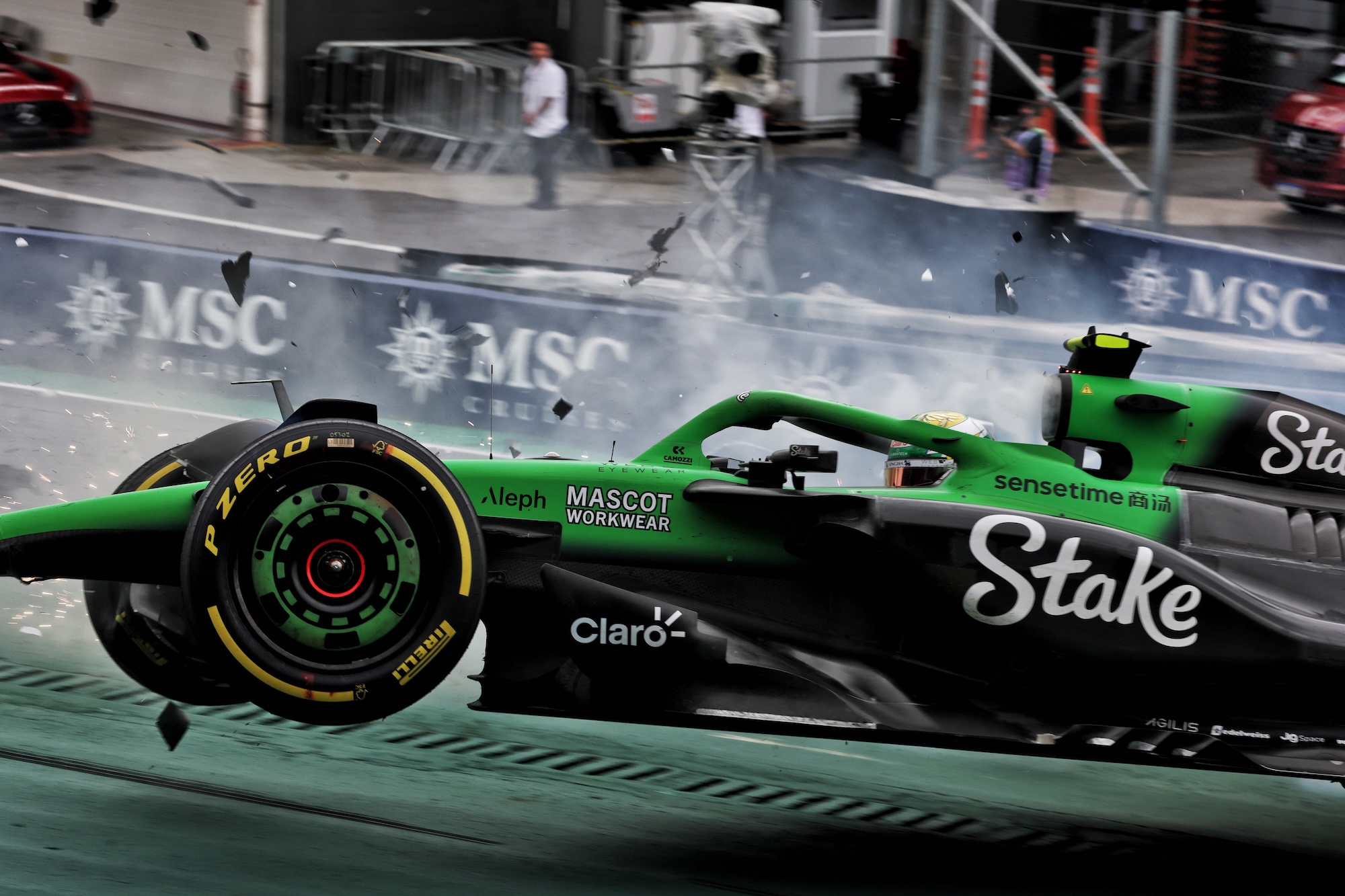 Gabriel Bortoleto (BRA) Sauber C45 crashed out of the race.