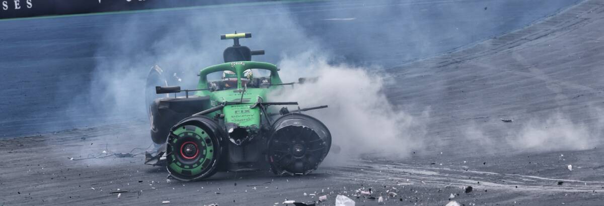 F1: Confira a sequência de fotos do acidente impressionante de Bortoleto no GP de São Paulo