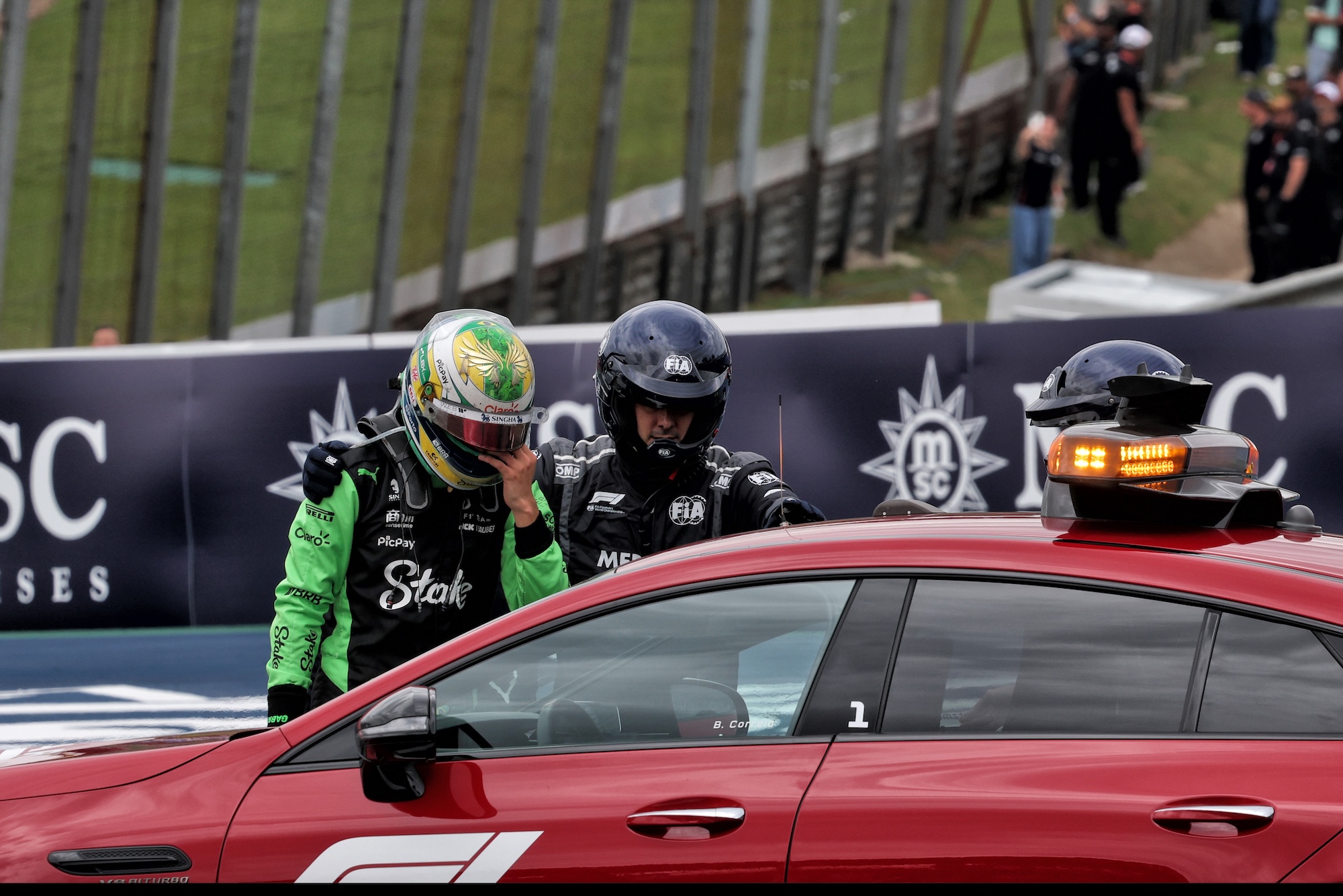 Gabriel Bortoleto (BRA) Sauber C45 crashed out of the race.