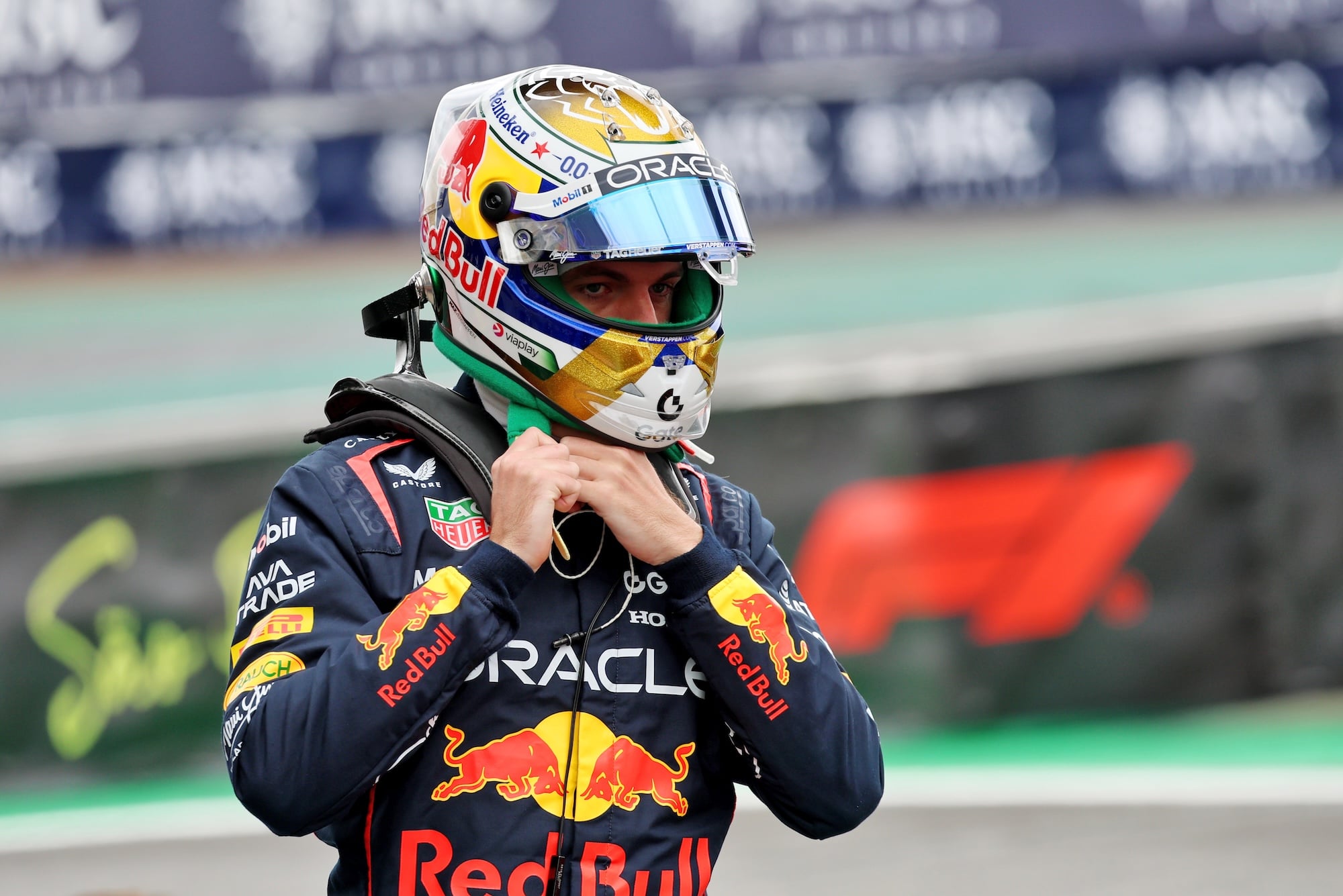 Max Verstappen (NLD) Red Bull Racing - starting the race from the pit lane.