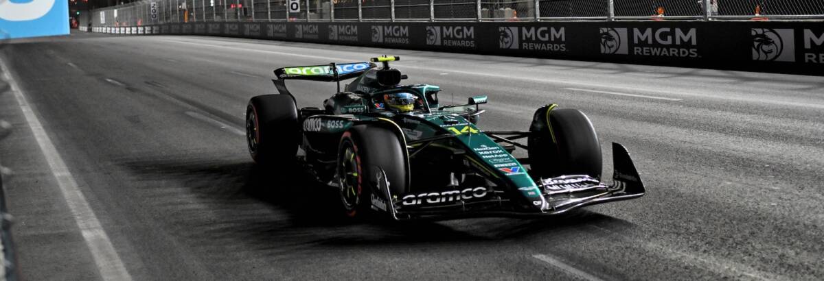 F1: Aston Martin enfrenta dia instável em Las Vegas