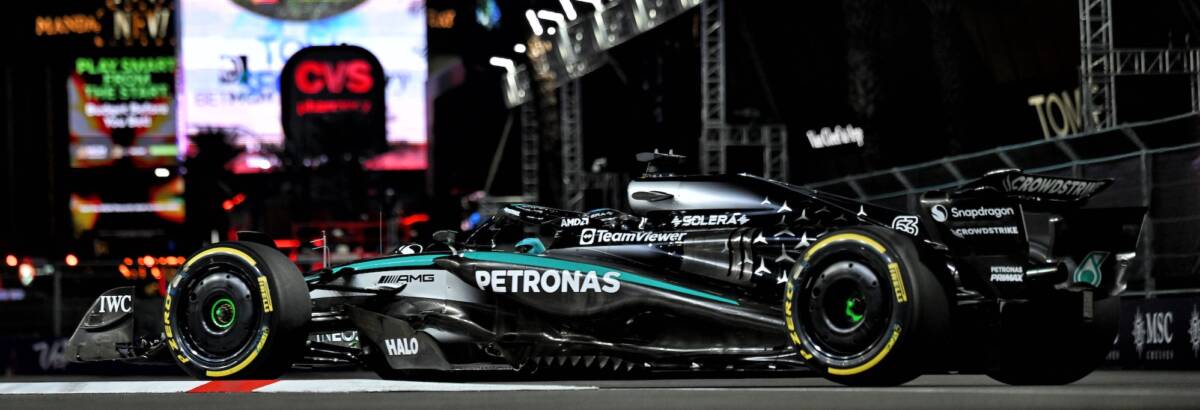 F1: Russell à frente em TL3 marcado por pista molhada e alternância de líderes em Las Vegas