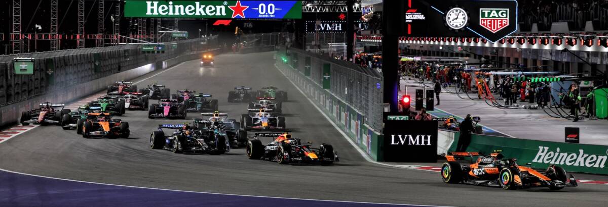 F1: Norris erra, Verstappen aproveita para vencer em Vegas e diminuir diferença no mundial