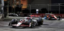F1: Haas bate na trave em Las Vegas com Ocon em 11º e Bearman em 12º