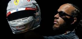 F1: Hamilton revela capacete especial inspirado no brilho de Las Vegas
