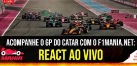 F1Mania.net estreia React AO VIVO no YouTube durante o GP do Catar neste domingo