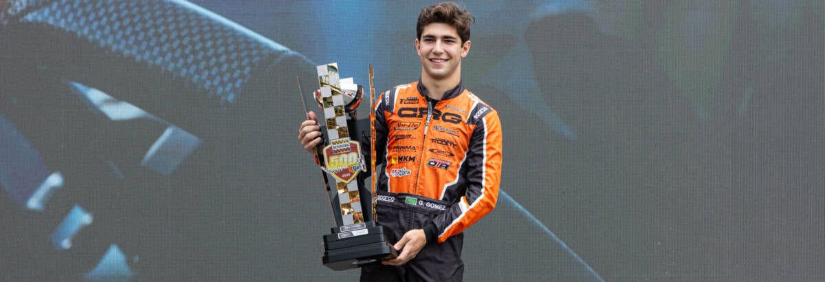 Gabriel Gomez coloca kart 119 da TR3 Motors na pole position das 500 Milhas SCHADEK de Kart Granja Viana