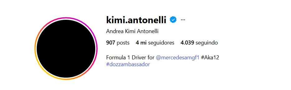F1: Antonelli troca foto de perfil por imagem preta após ameaças pós-GP do Catar