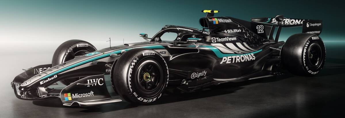 F1: Mercedes revela as primeiras imagens do W17 para 2026