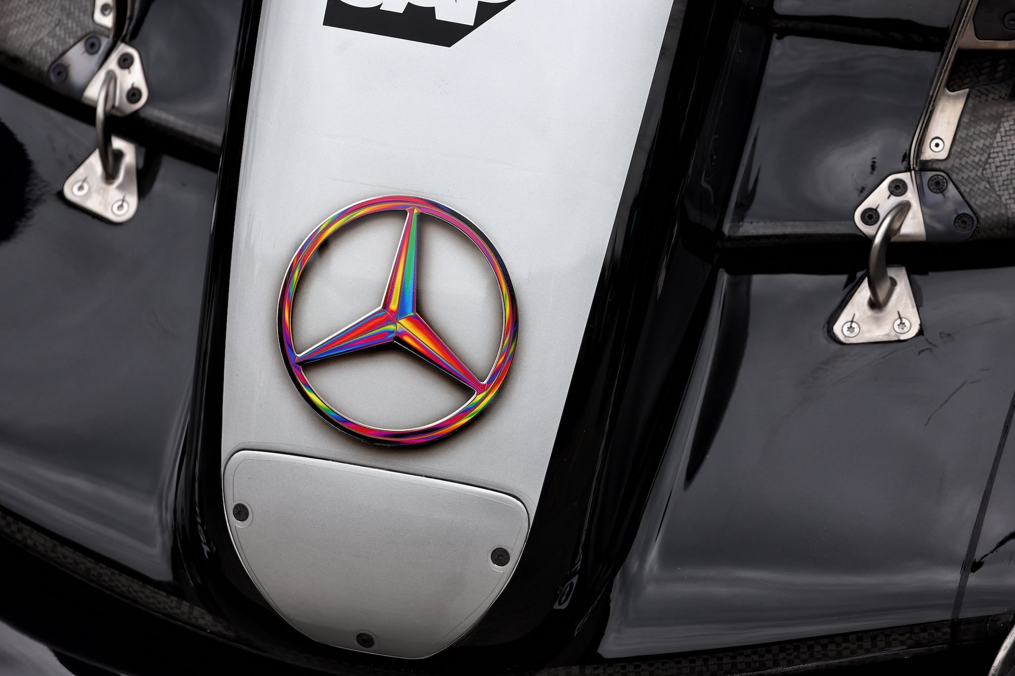 Mercedes AMG F1 W15 nosecone - Rainbow logo.