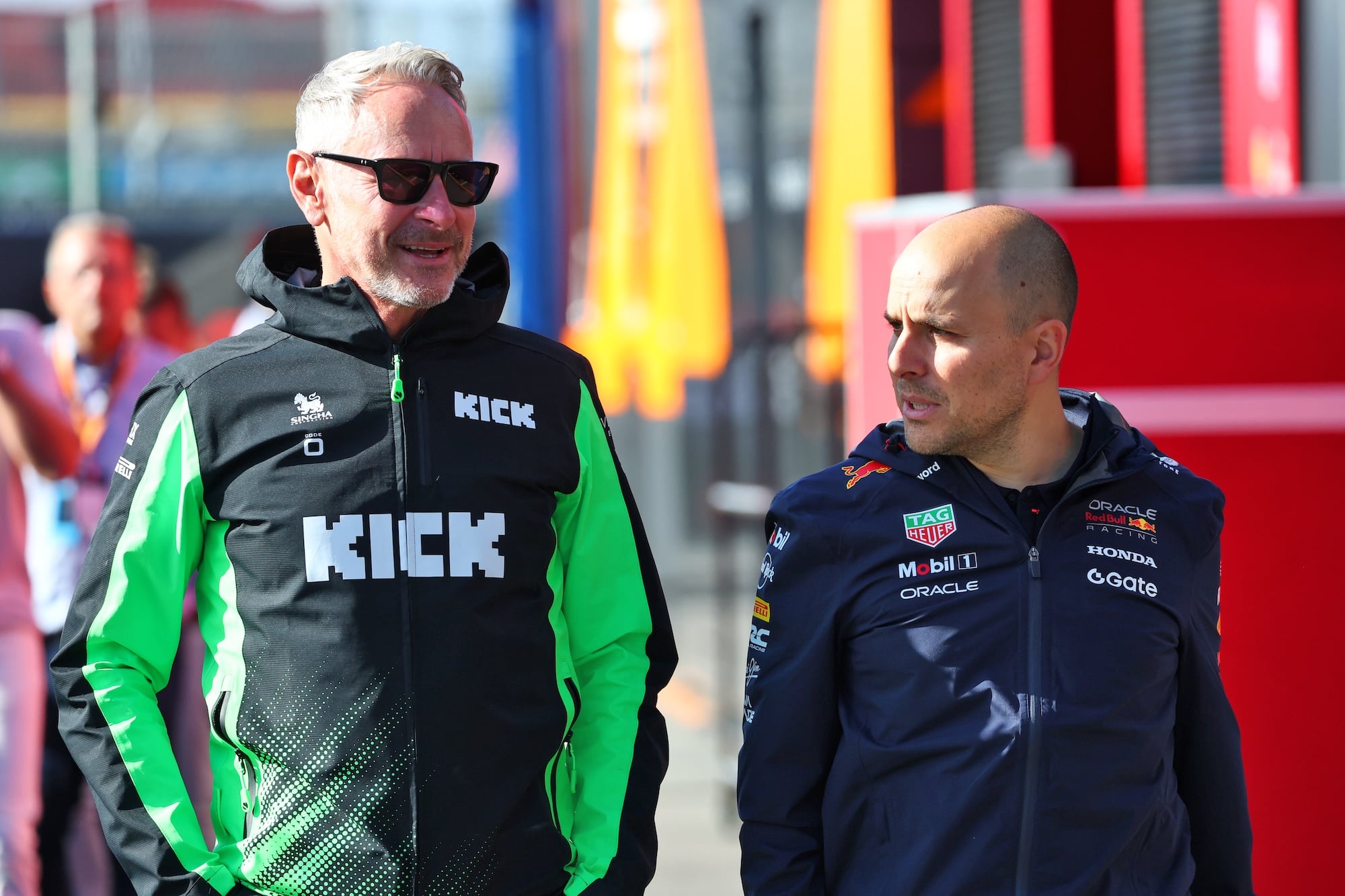 (L to R): Jonathan Wheatley (GBR) Sauber Team Principal with Gianpiero Lambiase (ITA) Red Bull Racing Head of Racing.