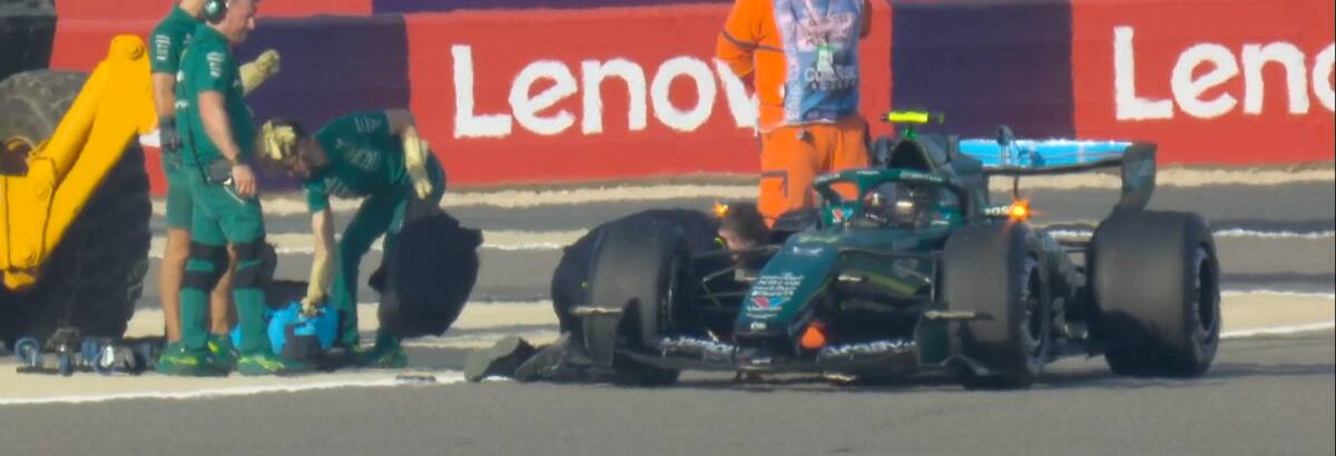 F1: Aston Martin provoca interrupção na parte da tarde no Bahrein