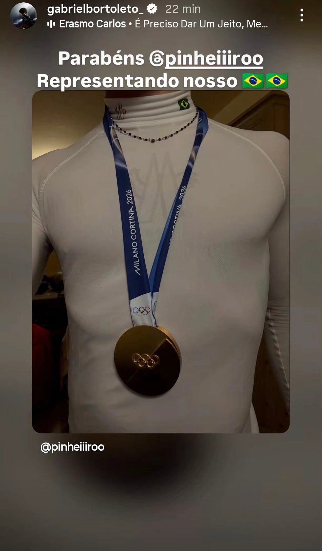 F1: Bortoleto parabeniza atleta brasileiro por ouro na Olimpíada de Inverno 2026 F1: Bortoleto parabeniza atleta brasileiro por ouro na Olimpíada de Inverno 2026