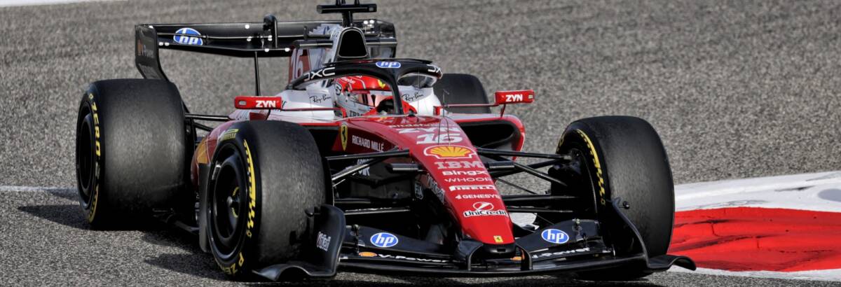 F1: Leclerc lidera com mais voltas completadas nos testes no Bahrein