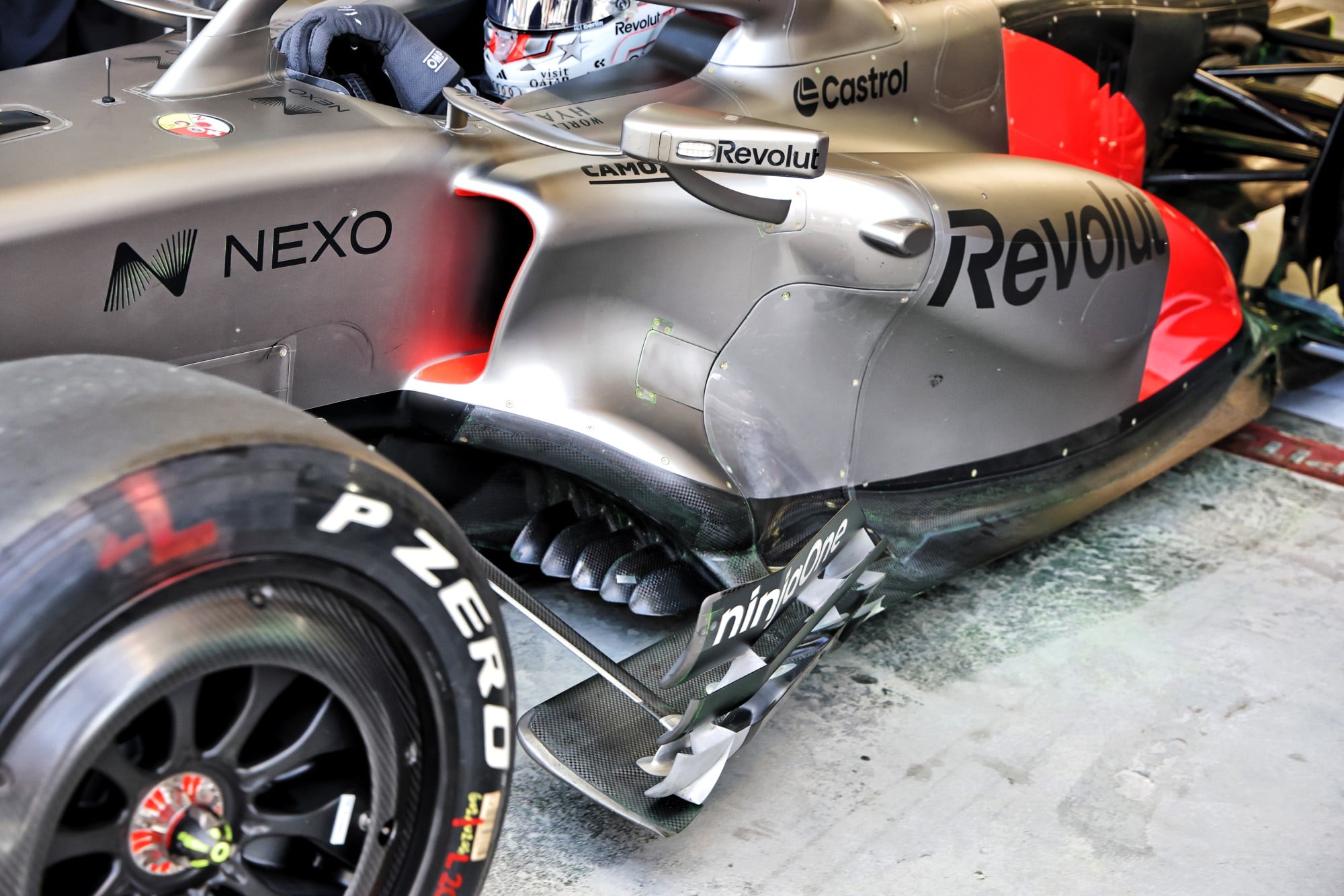 Nico Hulkenberg (GER) Audi F1 Team R26 - sidepod detail.