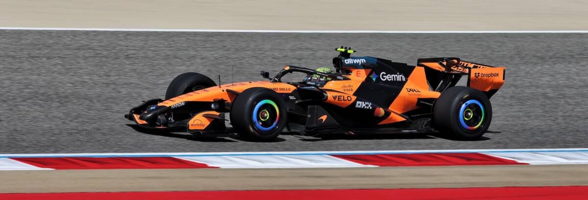 F1: Norris marca tempo ainda no início e lidera manhã do dia 2 no Bahrein