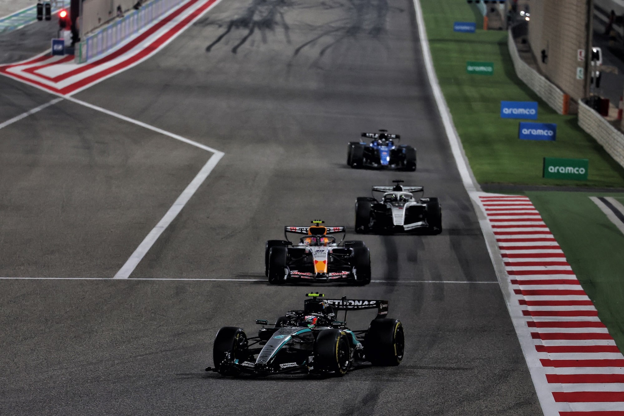 Andrea Kimi Antonelli (ITA) Mercedes AMG Formula One Team W17 - start practice.