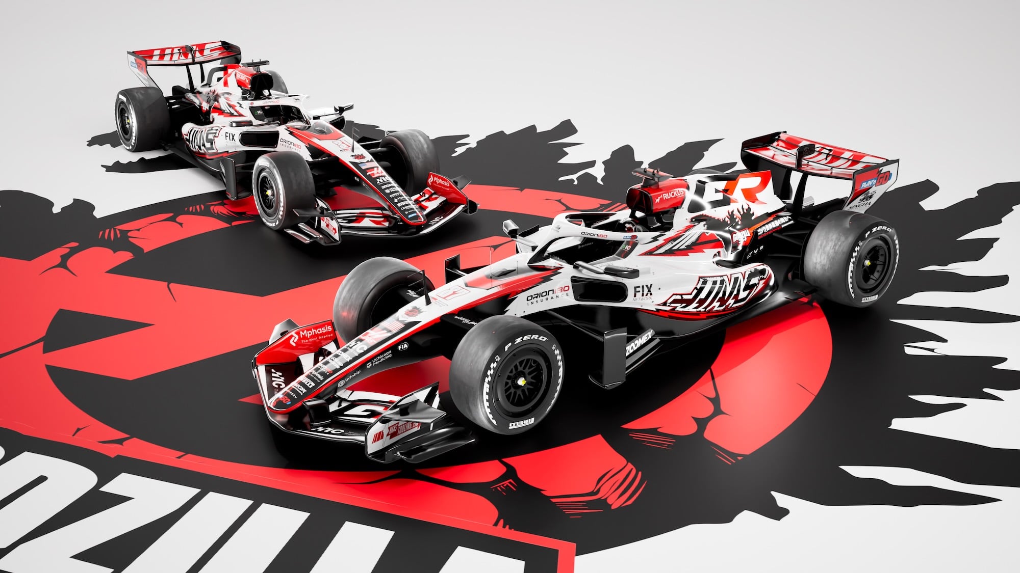 F1: Haas apresenta pintura especial do Godzilla para GP do Japão