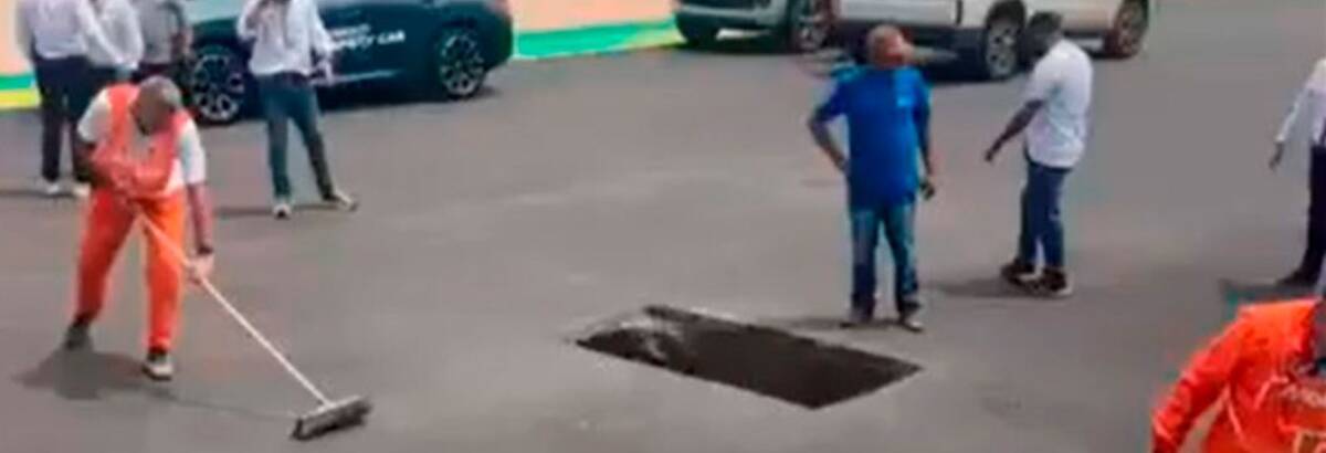 Problema no asfalto em reta dos boxes atrasa atividades da MotoGP em Goiânia