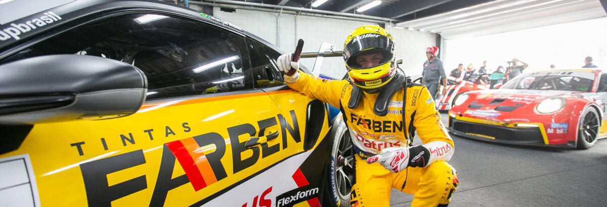 Muller sobe ao pódio em Interlagos e coloca equipe Farben na liderança da Porsche Carrera Cup