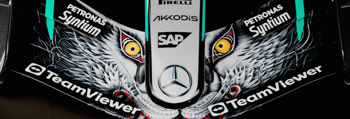 F1: Mercedes apresenta pintura com lobo para GP do Japão
