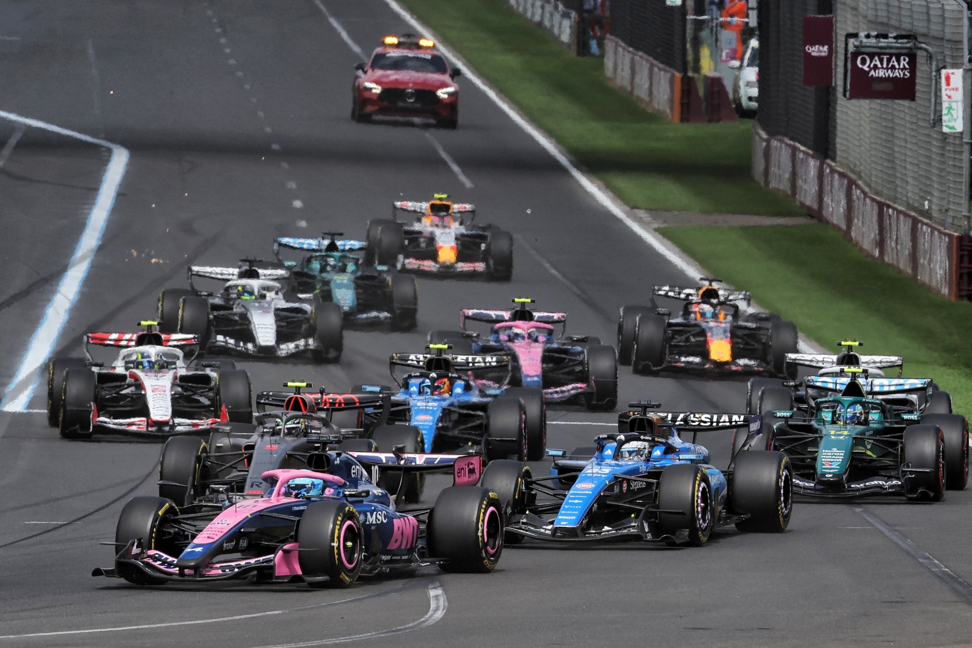 Pierre Gasly (FRA) Alpine F1 Team A526 at the start of the race.
