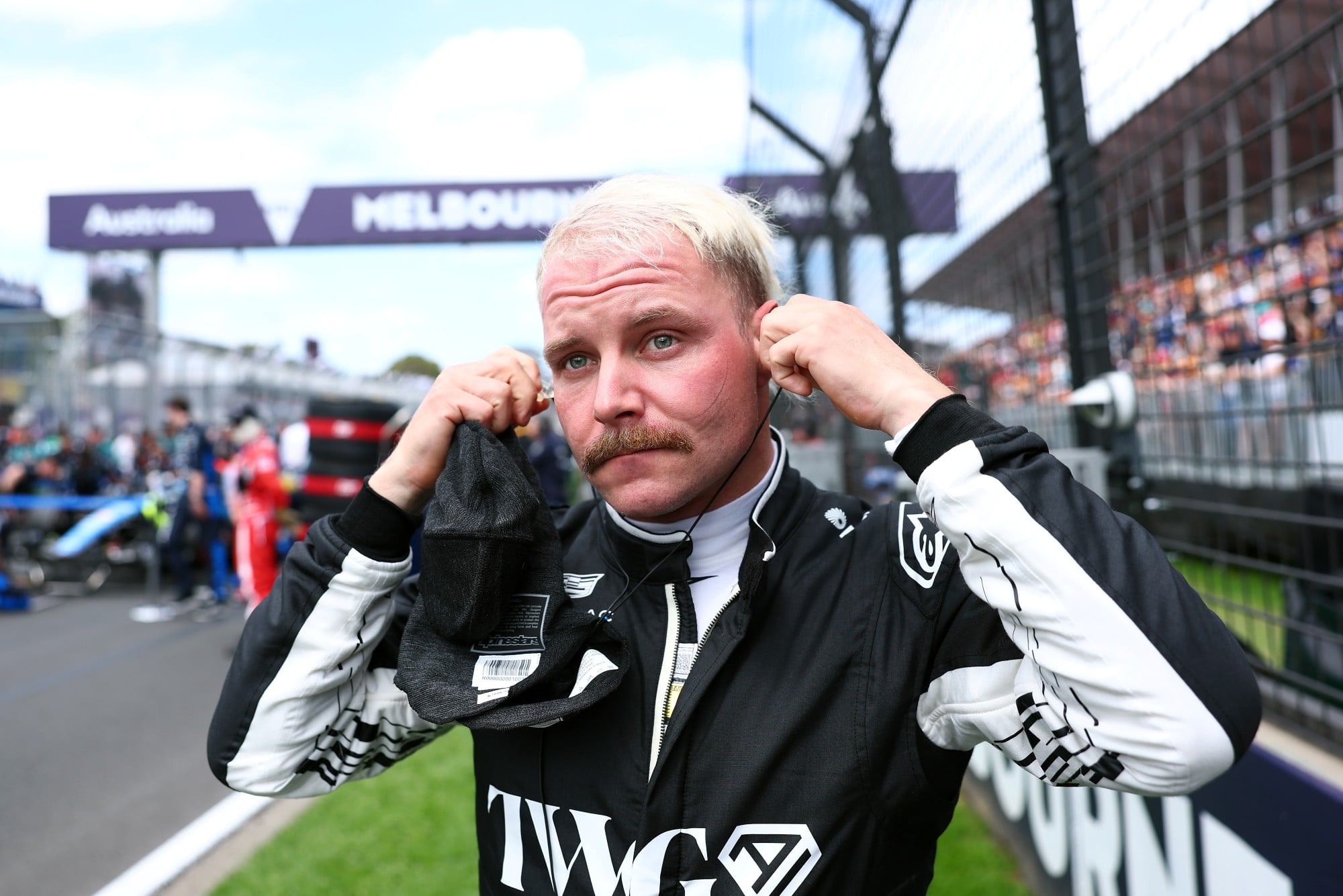 Valtteri Bottas (FIN) Cadillac Formula 1 Team MAC-26 on the grid.