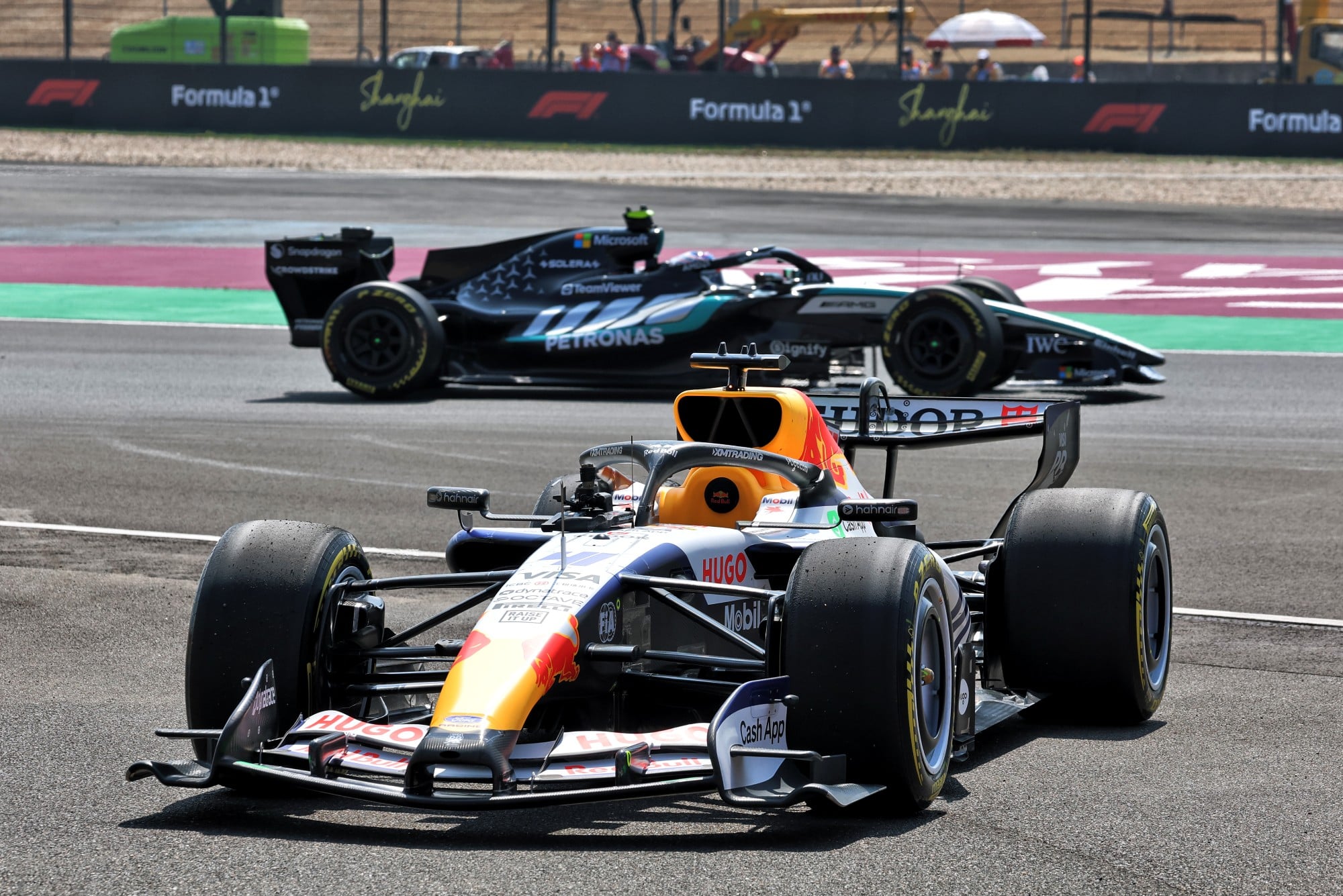 The Racing Bulls Formula One Team VCARB 03 of Arvid Lindblad (GBR), who stopped in the first practice session.