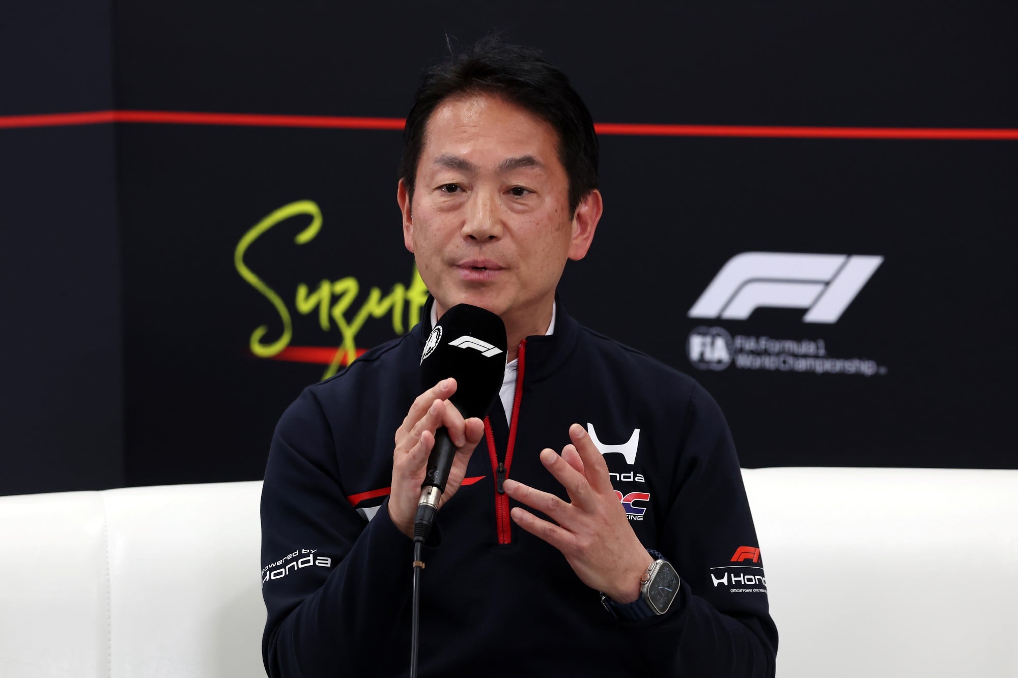 Koji Watanabe (JPN) Honda Racing Corporation - HRC - President in the FIA Press Conference.