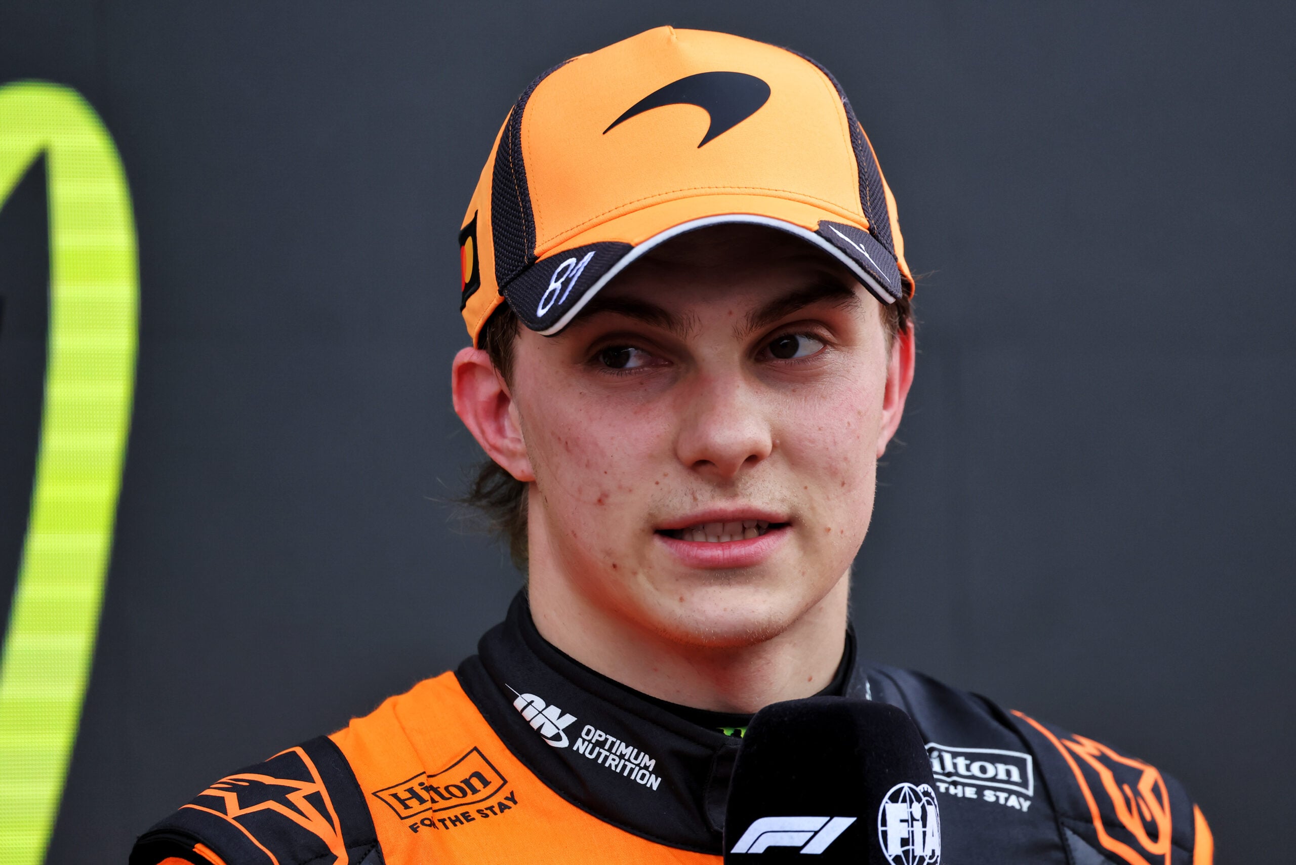 Oscar Piastri (AUS) McLaren F1 Team in parc ferme.