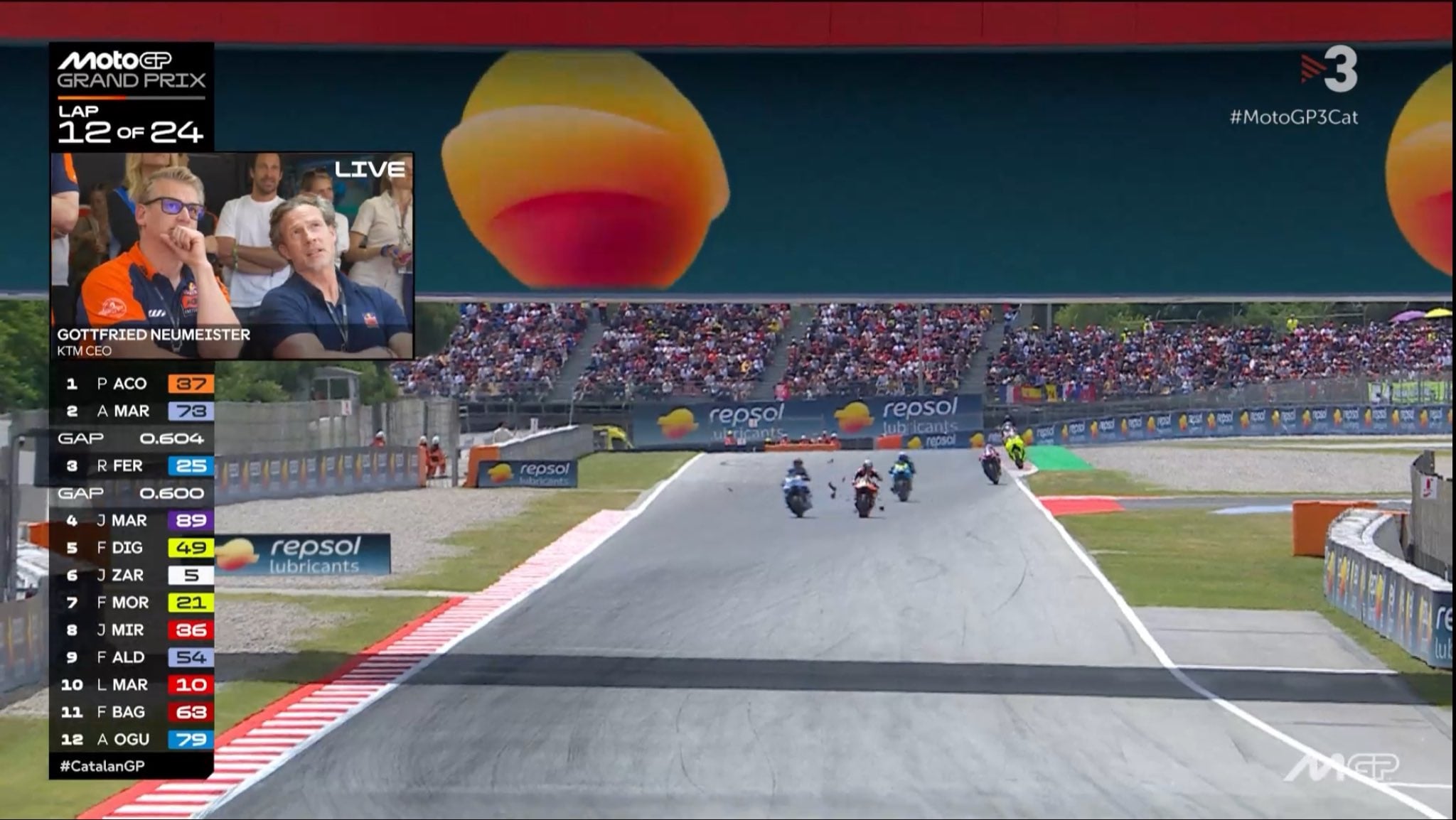 MotoGP: Álex Márquez é levado ao hospital após forte queda no GP da Catalunha
