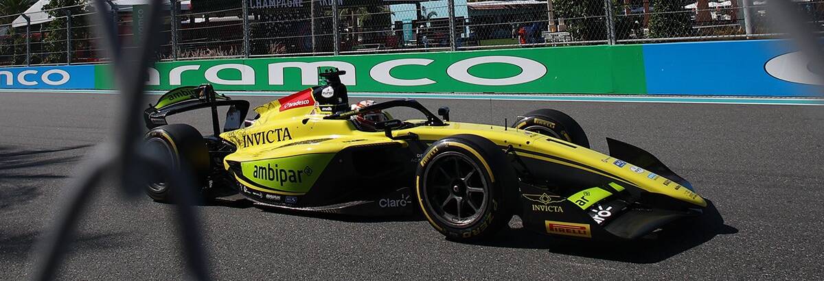 F2: Rafael Câmara larga da primeira fila na corrida principal em Miami