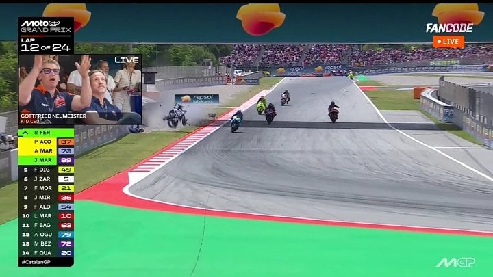 MotoGP: Álex Márquez é levado ao hospital após forte queda no GP da Catalunha