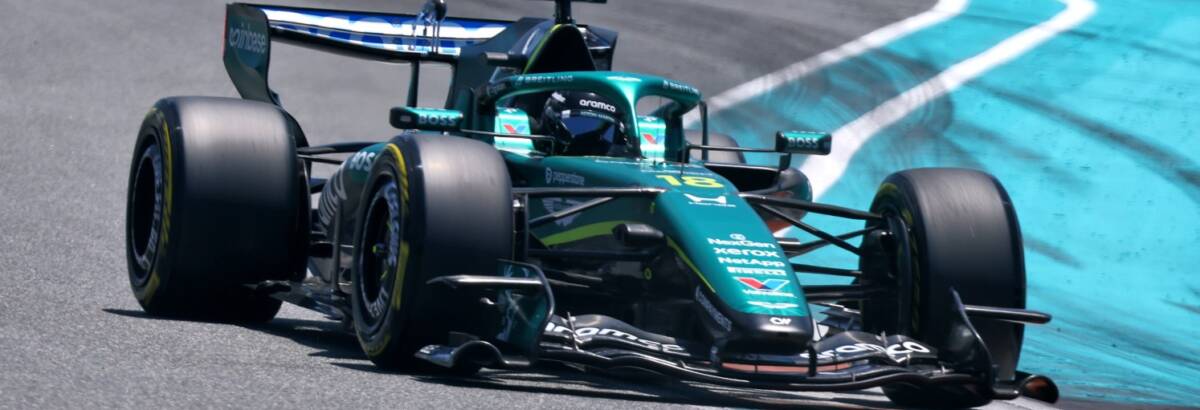 F1: Aston Martin sofre com travamentos e cai no SQ1