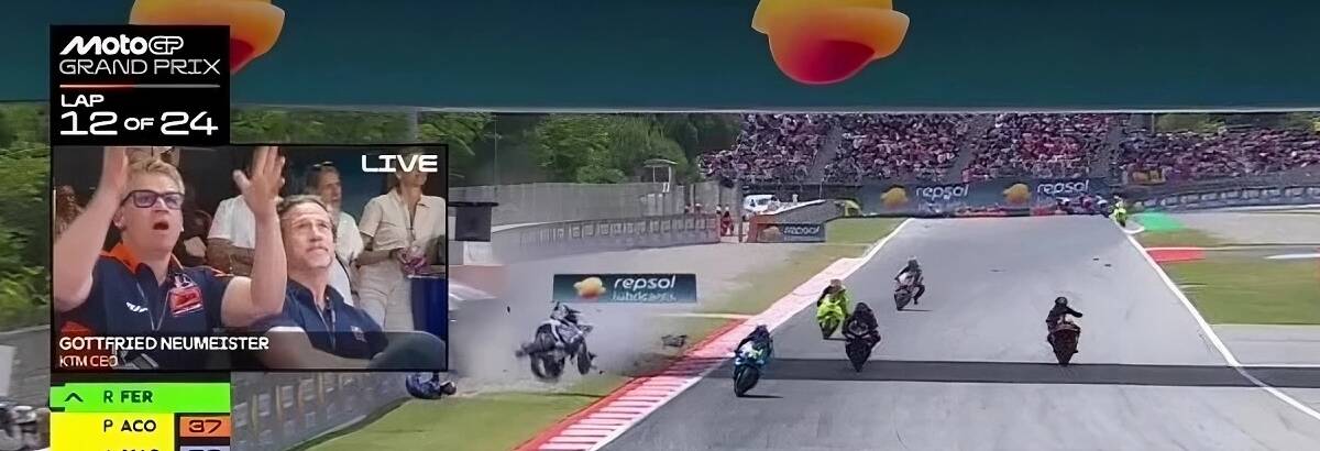 MotoGP: GP da Catalunha é interrompido em bandeira vermelha por forte acidente
