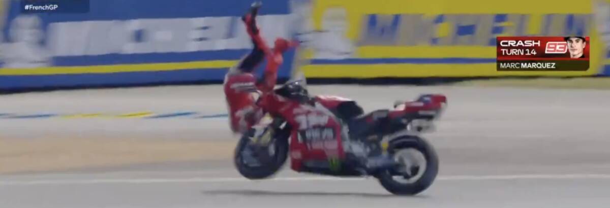 MotoGP: Márquez sofre forte acidente após queda na Sprint