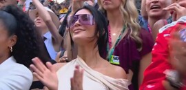 F1: Kim Kardashian acompanha cerimônia de pódio com Hamilton no GP de Mônaco