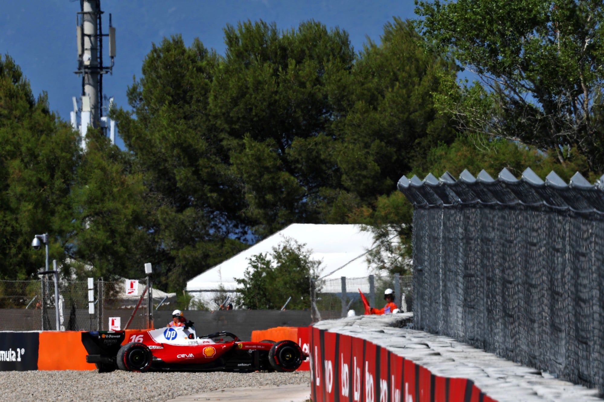 Charles Leclerc (MON) Scuderia Ferrari SF-26 crashed during qualifying.