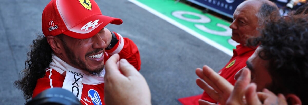 F1: Ferrari comemora vitória de Hamilton e lamenta abandono de Leclerc F1: Ferrari comemora vitória de Hamilton e lamenta abandono de Leclerc