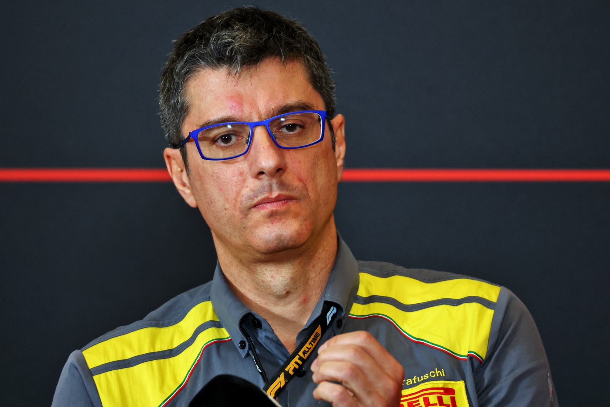 Dario Marrafuschi (ITA) Head of Pirelli Motorsport Business Unit in the FIA Press Conference.