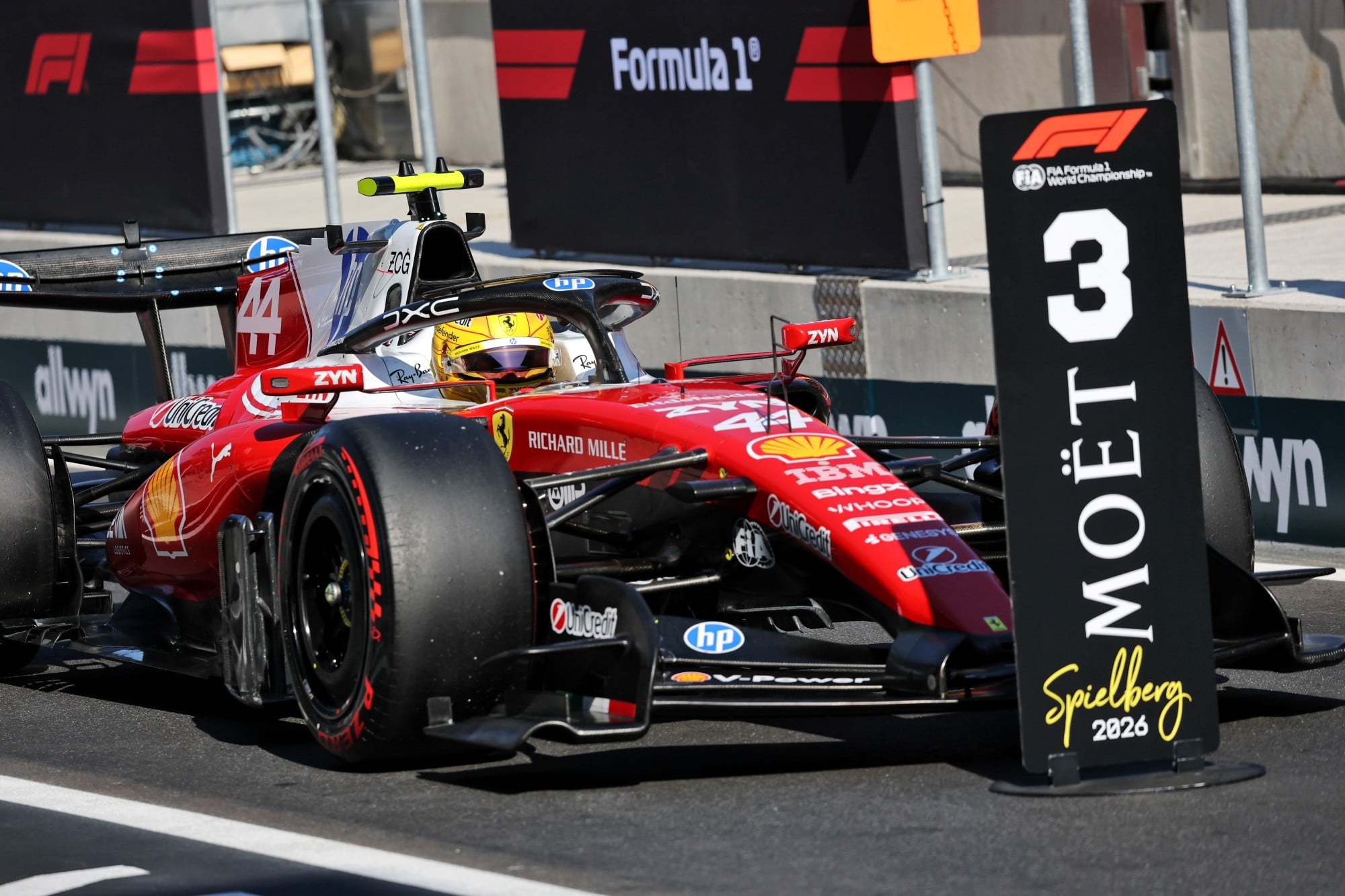 Lewis Hamilton (GBR) Scuderia Ferrari SF-26 in qualifying parc ferme.